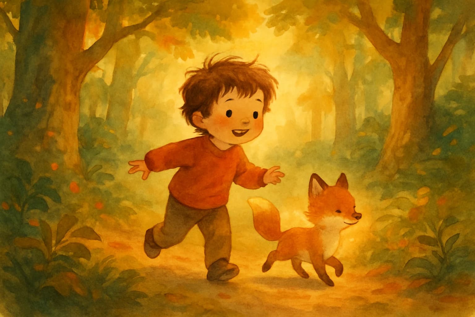 A finished Herofy illustrated storybook spread